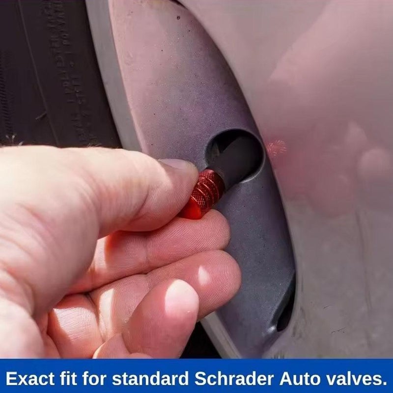 Aluminum Tire Valve Stem Caps, 4 Pcs Anti-Rust & Corrosion-Resistant Caps, Anodized Aluminum Alloy, Universal Fit for Car Truck Bike SUV (Silvery) - Image 5